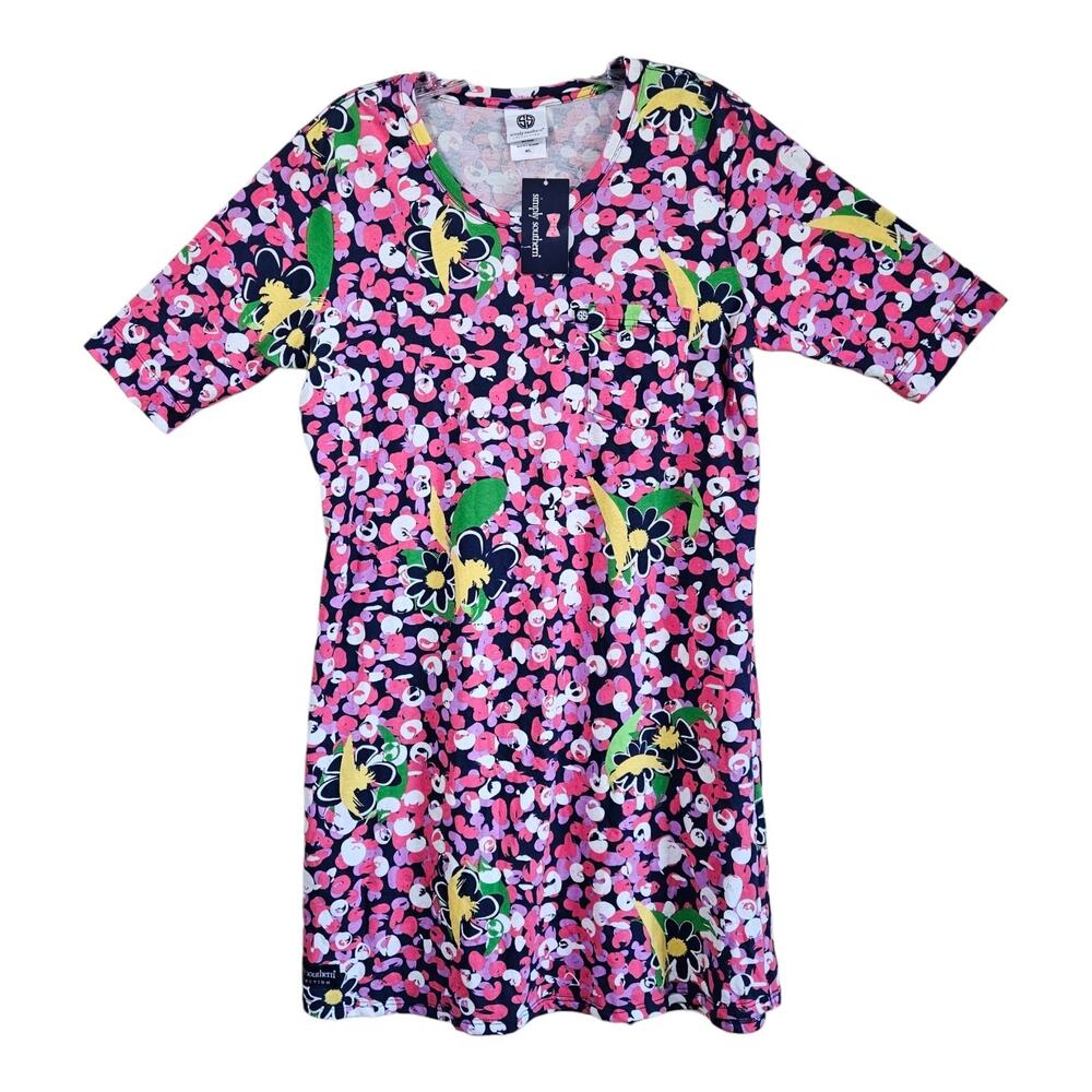SIMPLY SOUTHERN Women M / L Dress Floral Daisy Tropical Preppy Vacation 40" NEW